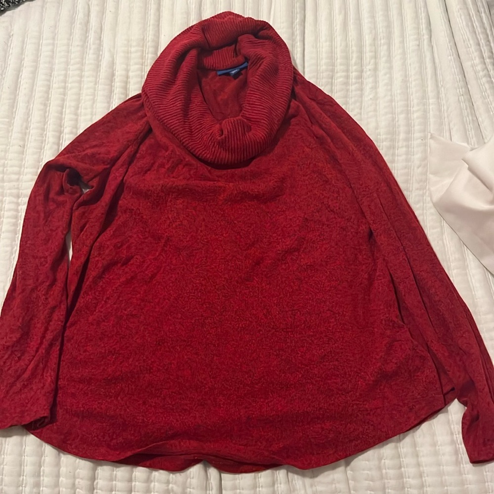 Apt 9 Red Cowl Neck Long Sleeve